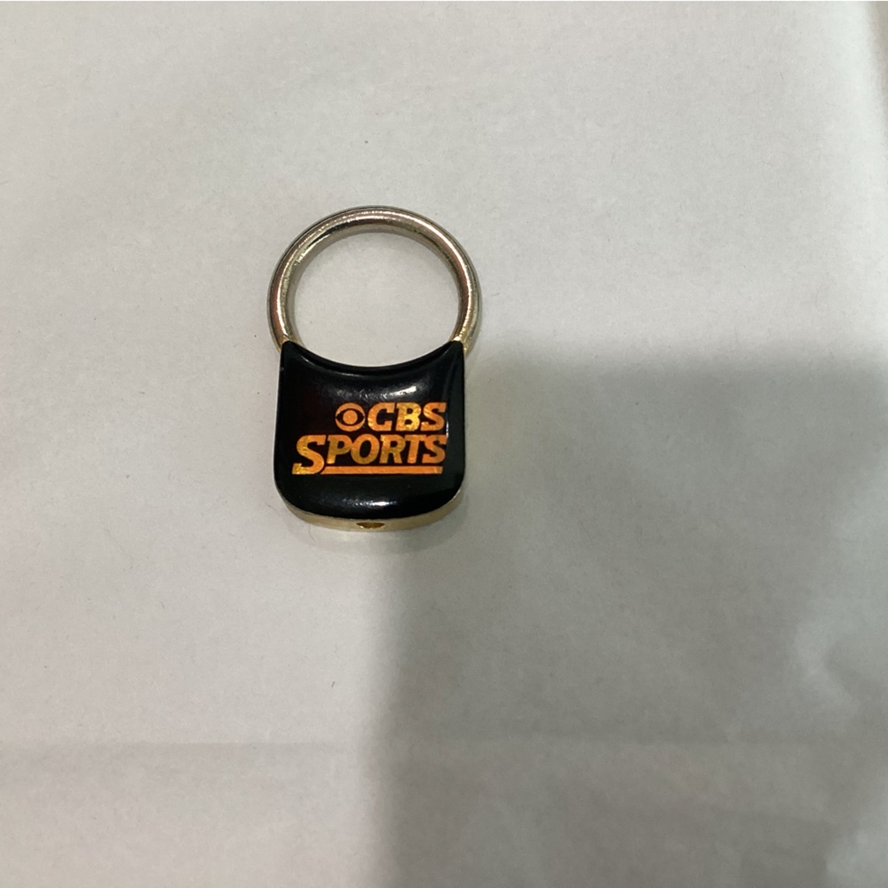 Vintage CBS Sports keyring 1970s. Pre-owned.